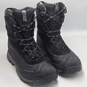 Columbia Techlite Mens Size 9 Black 200grams Waterproof Boots Shoes BM1490-011